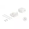 Delock 85843 Prázdne puzdro Keystone, 2-portové, s magnetickou základňou, biele