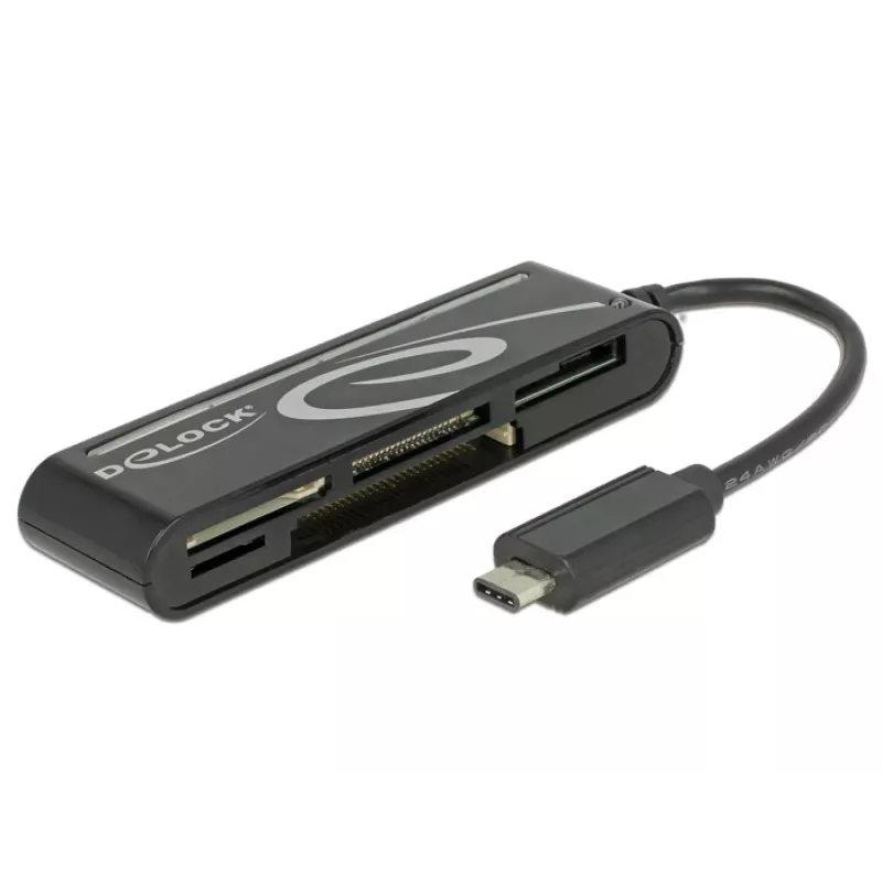 DeLOCK USB2.0 čítačka kariet USB Type-C samec 5 slotov - čítačka kariet - All-in-one (Multi-Format) - USB-C (91739)