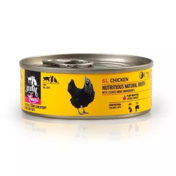 Mokré krmivo pre mačky 3coty Chicken Cheers 75 g — kompletné krmivo pre dospelé mačky, jednoporciové, 12 % bielkoviny, 7,5 % tuk, 80 % vlhkosť
