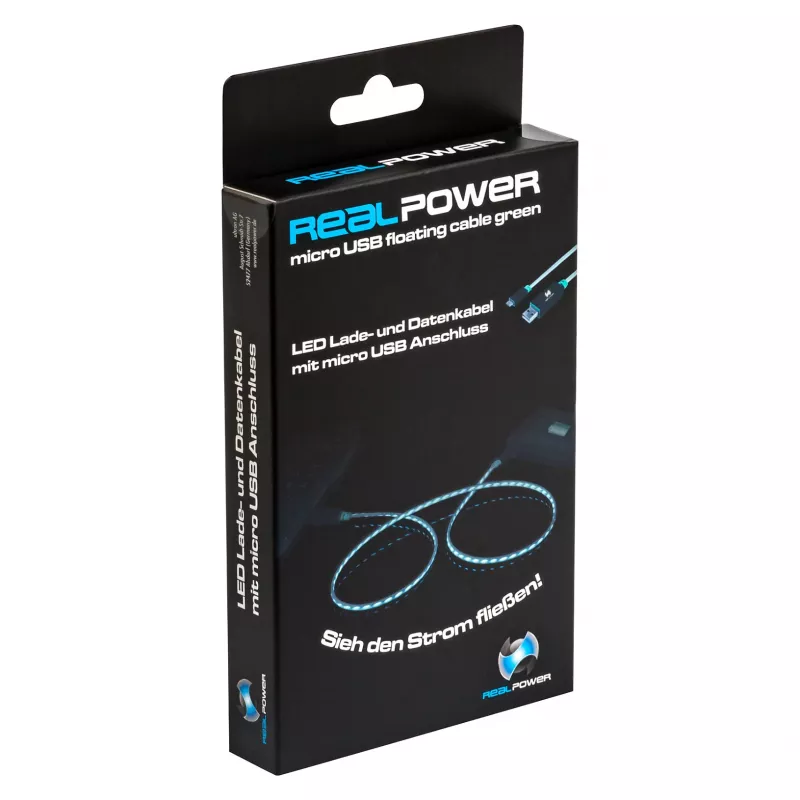 USB kábel RealPower A/Micro-USB B 0,75 m