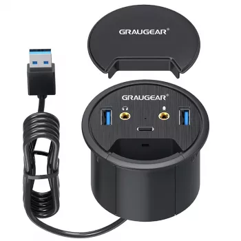 USB hub GRAUGEAR G-THUB-AU-60 USB 3.2 Gen 1 Type-A čierny