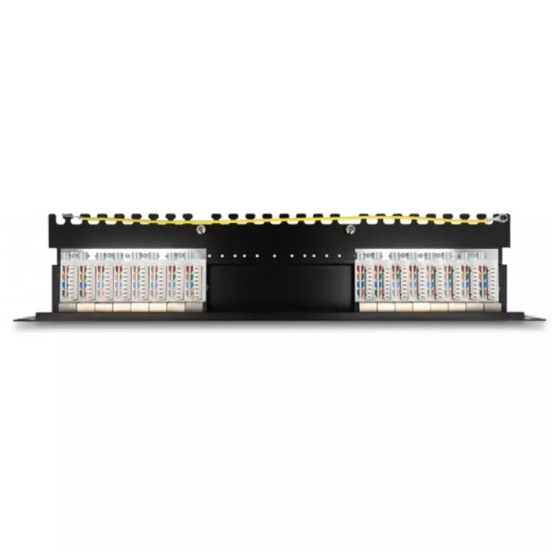 DeLOCK 66876 Patch panel 1U Cat6a čierny kovový