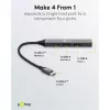 Goobay Slim 4-portový USB hub, USB-C™ na USB-C™/USB-A, USB 3.2 (74459)