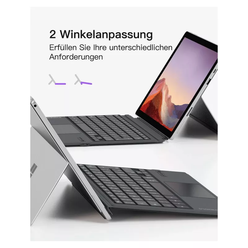 inateck klávesnica Surface sivá, Sureface GO 1-4 Com. QWERTZ