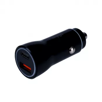 Auto nabíjačka 12/24V Akyga AK-CH-16 36W USB-A + USB-C PD Quick Charge 3.0 5-12V / 1,5-3A čierna