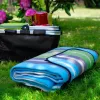 Pikniková deka PROMIS KP200PZ, zelené pruhy, 200 x 150 cm