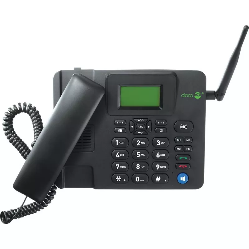IP telefón Doro 4100H čierny káblový mikrotelefón LCD 128x64 500 záznamov