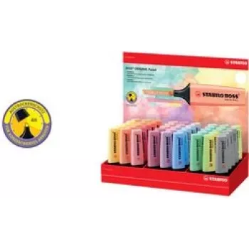 Sada zvýrazňovačov Stabilo BOSS Original Pastell – 45 ks, klinový hrot, viacfarebné