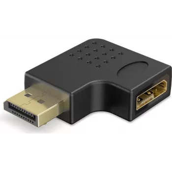 Goobay DisplayPort uhlový adaptér 90° vpravo čierny (77131)