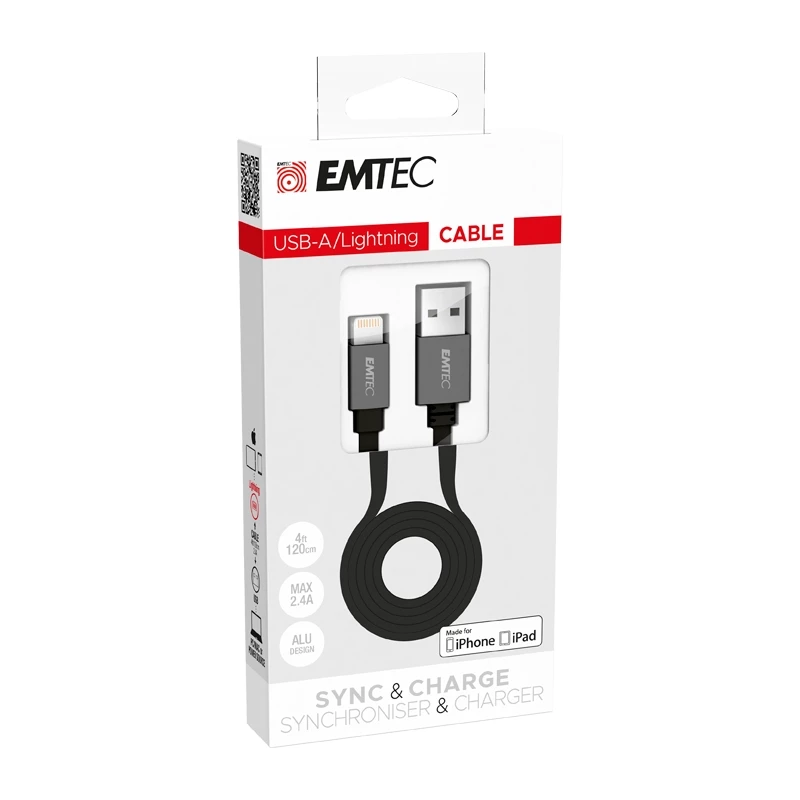 Kábel Emtec T700A 1,2 m čierny