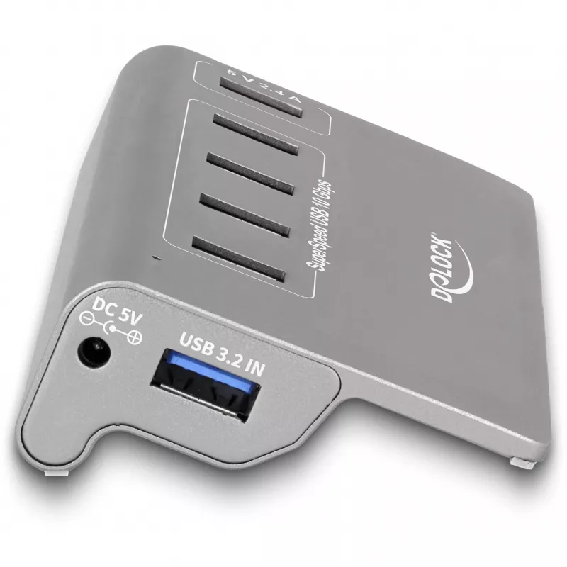 DeLOCK USB hub 10 Gbit/s 4 porty Type-A 1 port rýchleho nabíjania