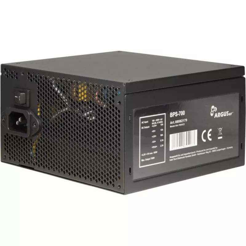 INTER-TECH ArgusNT BPS-700 napájací zdroj 120mm ventilátor Active PFC 6xSATA 4x PCI-E 6+2 2x 4+4pin 80+ Bronze 230V EU (88882179)