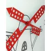 NeXtime hodiny 8807 Windmil, Ø30 cm, nástenné, biele/čierne/červené