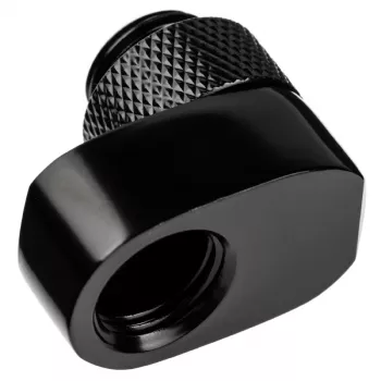 Fitting Alphacool 17601 — mosadzný počítačový chladiaci fitting, čierny, 1 kus
