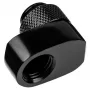 Fitting Alphacool 17601 — mosadzný počítačový chladiaci fitting, čierny, 1 kus