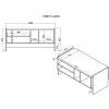Cama PORTO lavica/stolík 100x50x46 dub/čierna