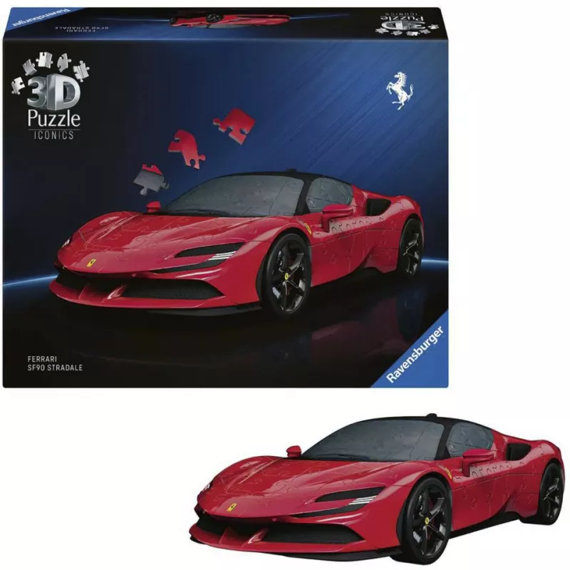 3D puzzle Ravensburger Iconics Ferrari SF90 Stradale – zberateľská modelová stavebnica