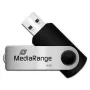 MediaRange MR908NTRL USB kľúč 8 GB USB Type-A 2.0 čierny - strieborný (MR908NTRL)