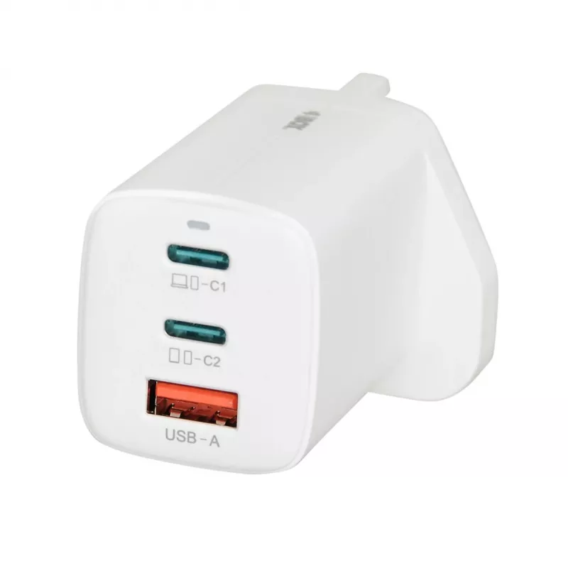iBOX C-65 biely, GaN 65W univerzálna nabíjačka UK konektor