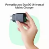 Napájací zdroj Green Cell PowerSource Solo30 30W čierny — USB-C jednoportová nabíjačka