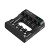 Nabíjačka batérií XTAR 4-slot pre AA/AAA (Li-Ion, NiMH) USB-C, LED indikátory, čierna