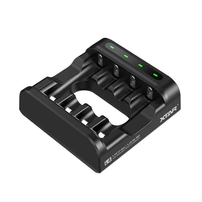 Nabíjačka batérií XTAR 4-slot pre AA/AAA (Li-Ion, NiMH) USB-C, LED indikátory, čierna