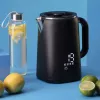 Jata JEHA1575 elektrická kanvica, 1,7 l, 1500 W, 5 nastavení teploty, čierna/nehrdzavejúca oceľ