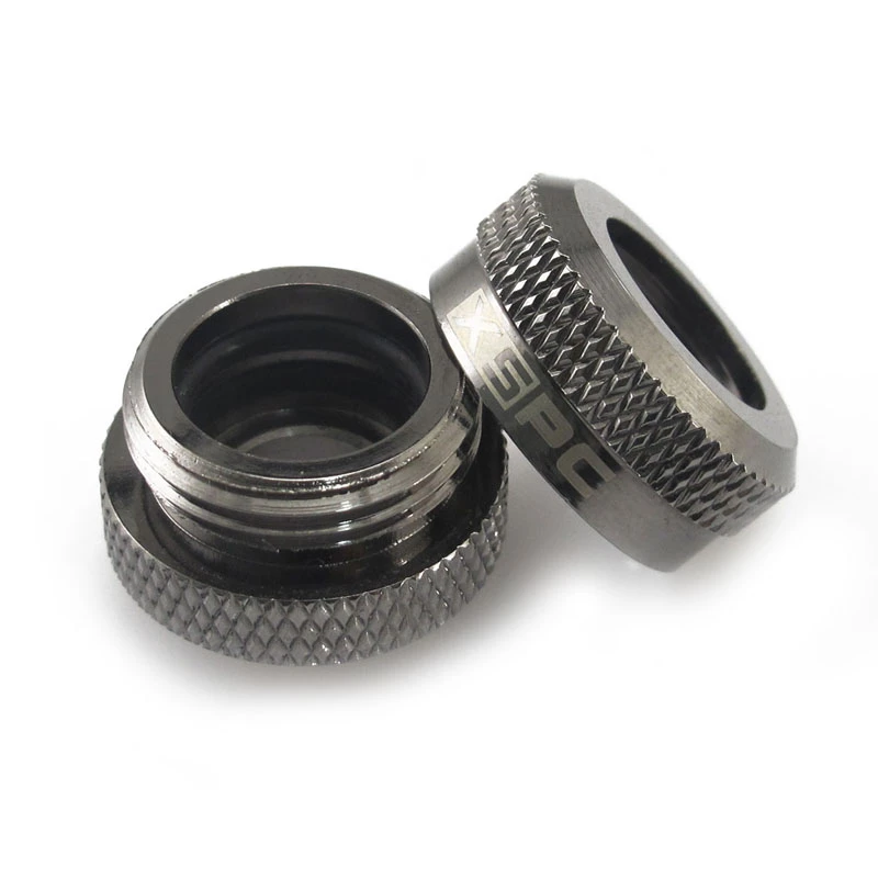 XSPC konektor G1/4 na 14 mm hardtube, čierny chróm - 8 ks