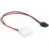 Delock napájací kábel Molex 4 Pin konektor samec na tenký SATA 6 Pin konektor samica 24 cm