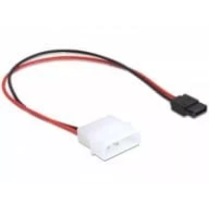 Delock napájací kábel Molex 4 Pin konektor samec na tenký SATA 6 Pin konektor samica 24 cm