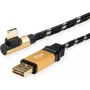 ROLINE 11.02.9062 USB kábel 3 m USB 2.0 USB A USB C čierny - zlatý (11.02.9062)