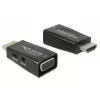 Adaptér DeLOCK 65901 HDMI A na VGA & 3,5 mm audio čierny