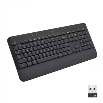 Logitech Signature K650 bezdrôtová klávesnica, Bluetooth 5.1, QWERTZ, Swiss (CH), Graphite (920-010912)
