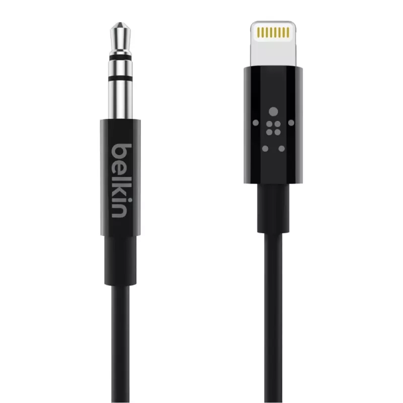 Belkin kábel Lightning na konektor slúchadiel - Lightning samec na stereo mini konektor samec - 91.4 cm - čierny - pre Apple iPhone (Lig