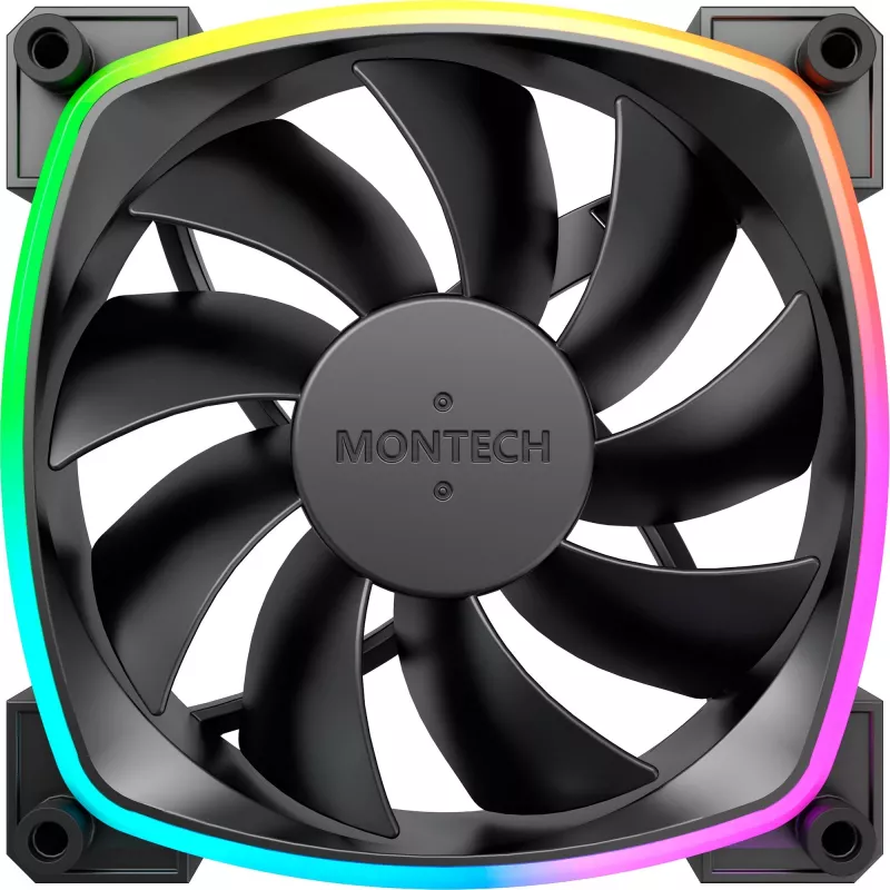 MONTECH AX120 120mm ARGB balenie 3 ks skriňový ventilátor - čierna