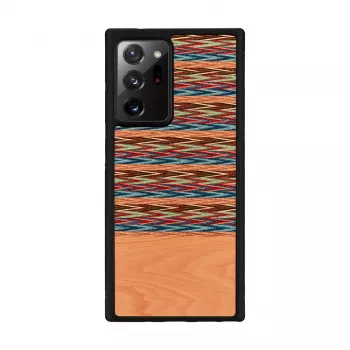 Puzdro na smartphone Man and Wood Galaxy Note 20 Ultra hnedá károvaná čierna
