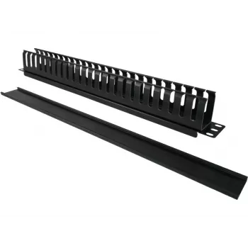 Káblový box Alantec PK008 nástenný organizér 1U čierny kov/plast