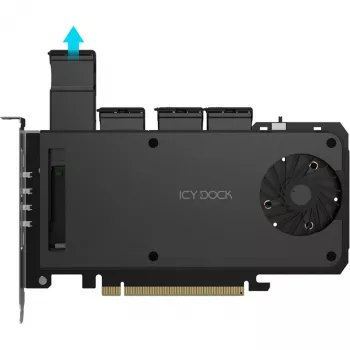 Mobilný rámový adaptérový modul icy dock MB204MP-1B — 4 × M.2 NVMe SSD hot-swap mobilný rám
