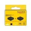 DeLock HDMI 2-1 obojsmerný 4K 60 Hz kompaktný - Retail Box - video/audio switch - 2 x HDMI - desktop (64072)