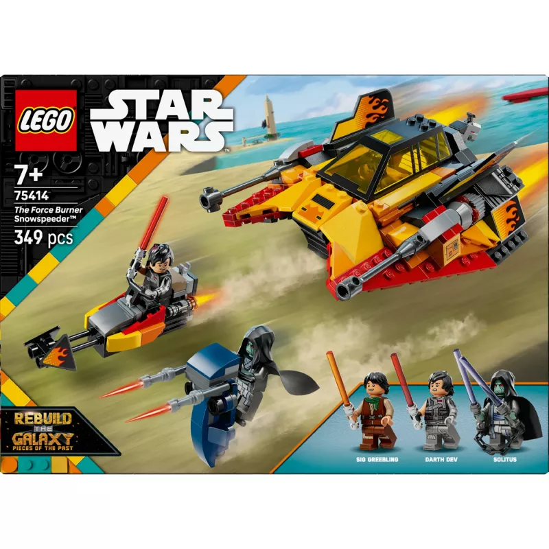 LEGO Star Wars Flame Speeder 75414 snežná sada – 349 dielov, 3 minifigúrky, vek 7+