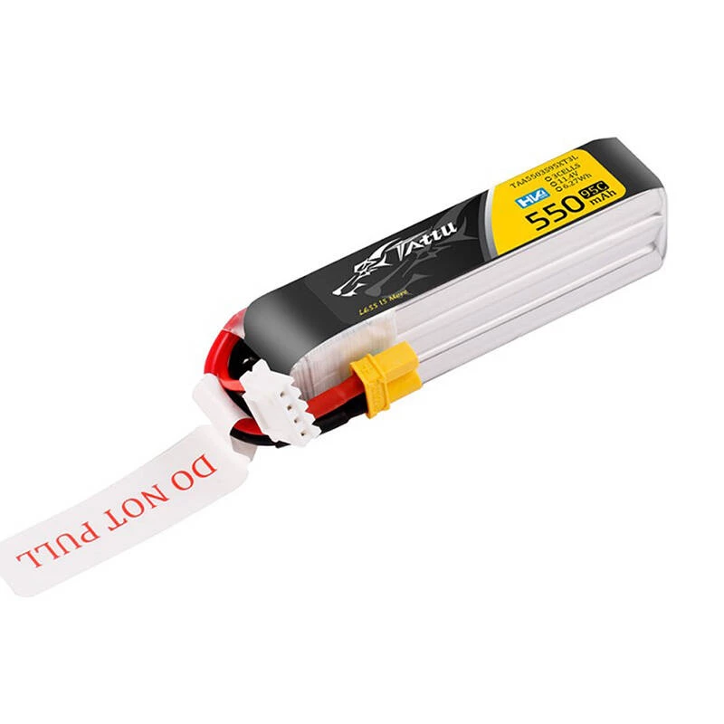 Tattu 3s 550mAh 95C 11.4V HV Lipo batéria s XT30 konektorom Long-Pack konektor