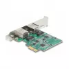 DeLOCK PCI Express x1 karta na 2 x RJ45 2,5 Gigabit LAN RTL8125 káblový Ethernet