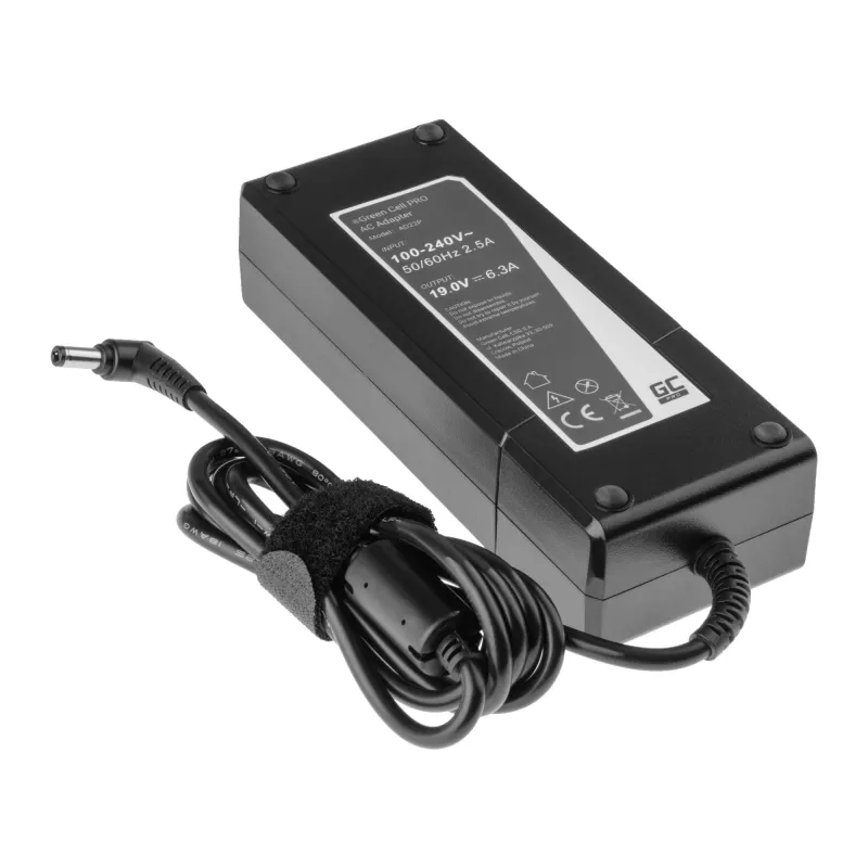 Napájací zdroj/meníč Green Cell AD22P 120 W 19 V 6,3 A pre ASUS notebooky, interiér, čierna