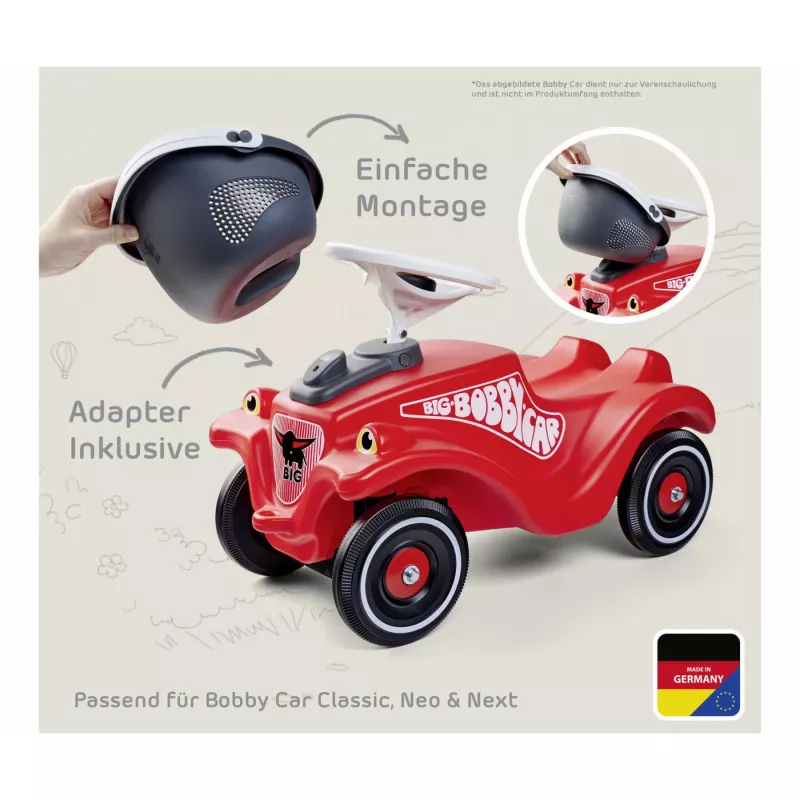 Bobby Car košík na batožinu (sivá/biela)