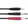 Adaptérový kábel Omnitronic 3,5 mm na 2 × 3,5 mm, stereo rozbočovač, 1,5 m