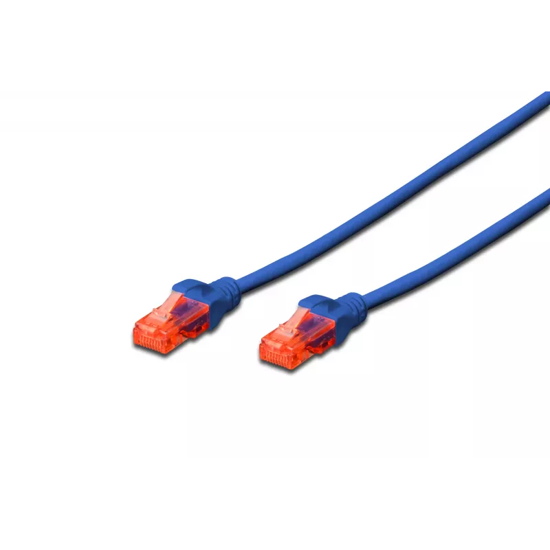 Sieťový kábel Digitus CAT 6 U/UTP RJ-45 Cat6 0,25 m modrý