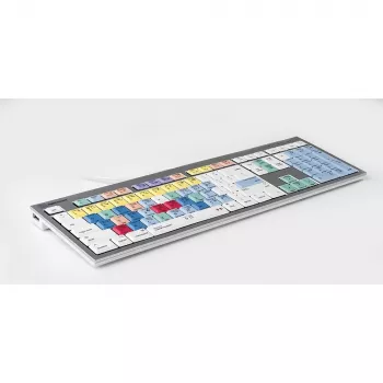 Klávesnica Logickeyboard ALBA Universal USB AZERTY French strieborná