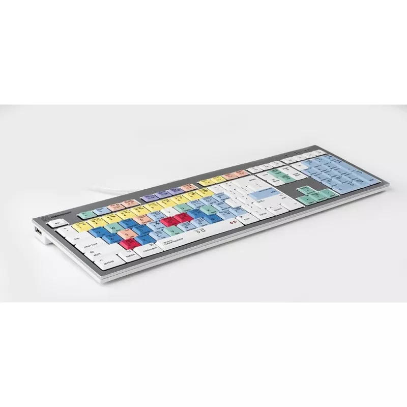 Klávesnica Logickeyboard ALBA Universal USB AZERTY French strieborná