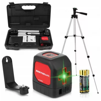 Čiarový laser Vorel PS-CL30GSET zelený krížový laser 30 m so statívom