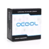 Alphacool nízkoprofilový adaptér 90°, G1/4 vonkajší na G1/4 vnútorný, otočný, chróm